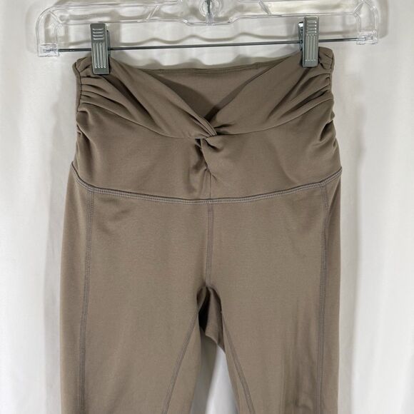 Free People Movement Leggings Women's XS Tan Brown Breathe Deeper Leggings - Picture 2 of 12